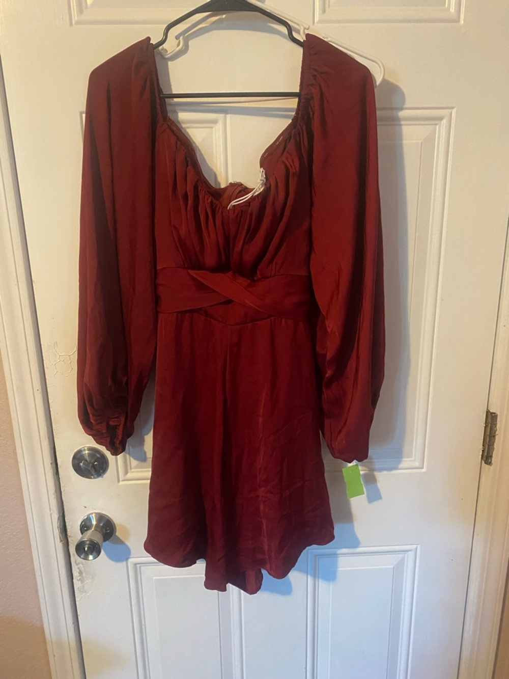 Princess Polly Wine Red Long Sleeve Mini Dress